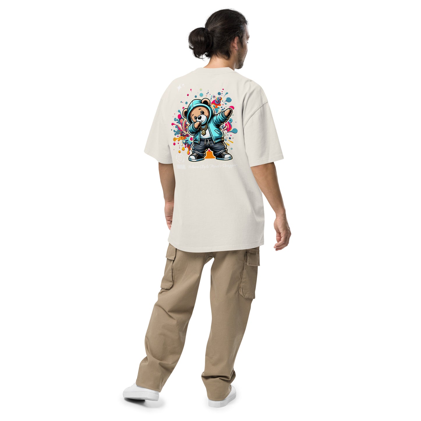 Oversized T-Shirt Bär Print